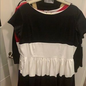 Pinup girl clothing Amanda dress black / white 2X